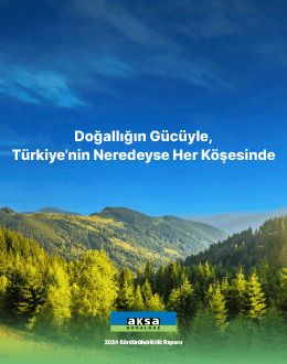 Aksa Doğalgaz Sürdürülebilirlik Raporu